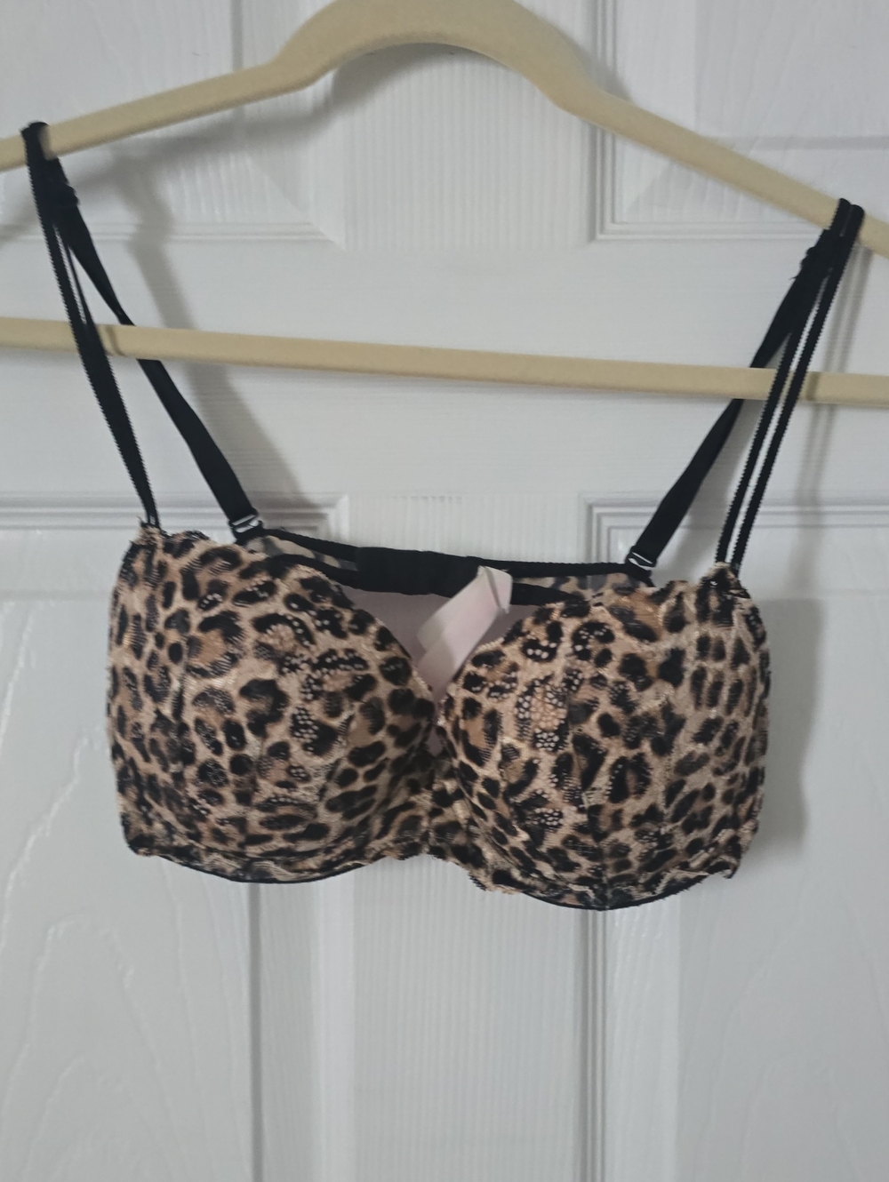 PINK Victoria's Secret Leopard Print Balconette Bra 34C